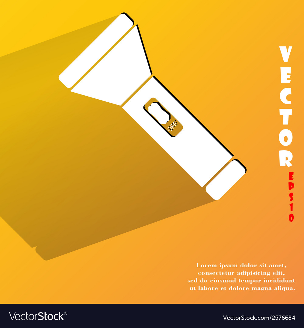 Flashlight flat modern web button with long