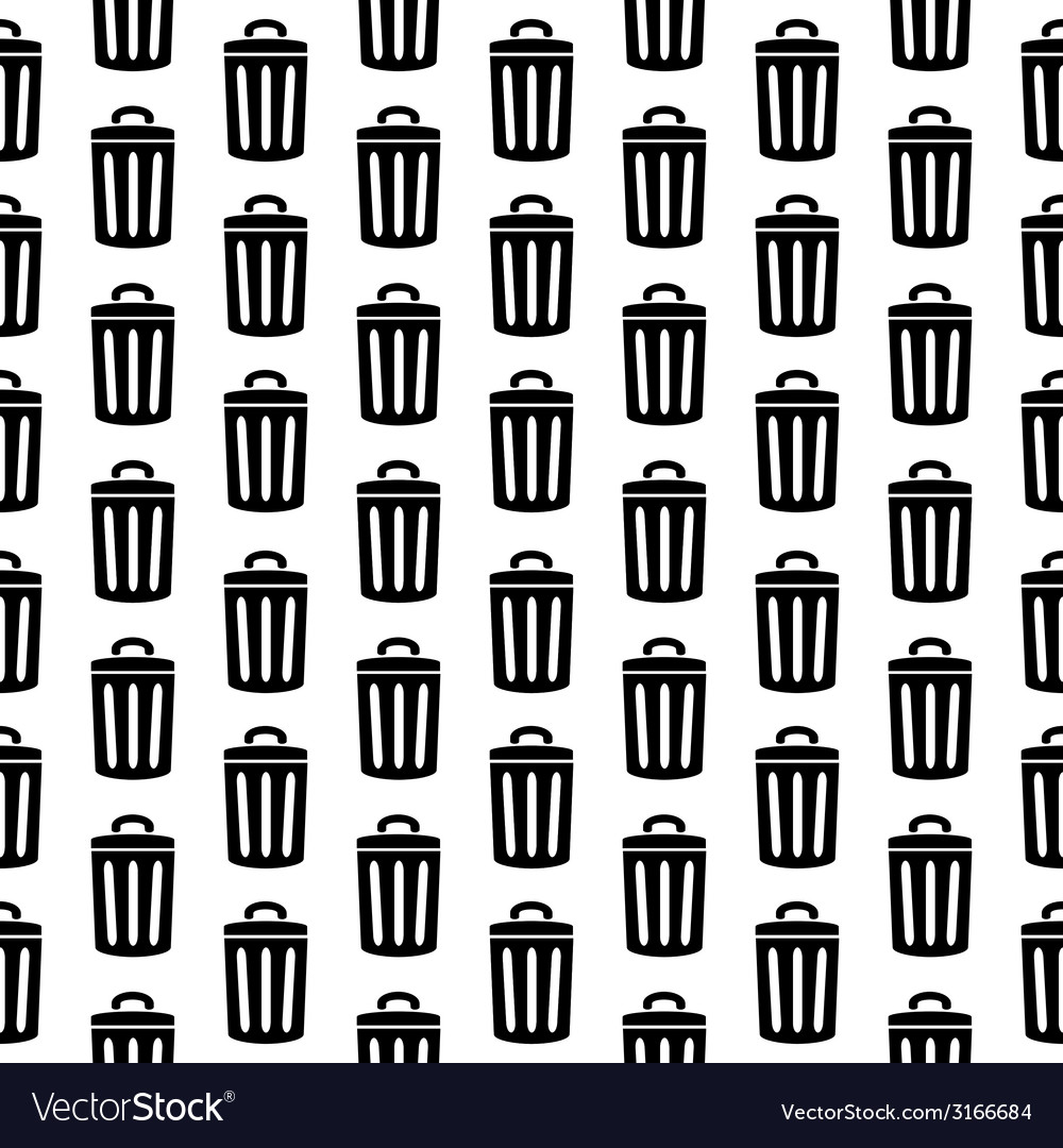 Garbage icon seamless pattern