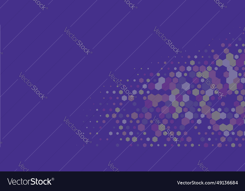 Geometric multi size hexagon with color
