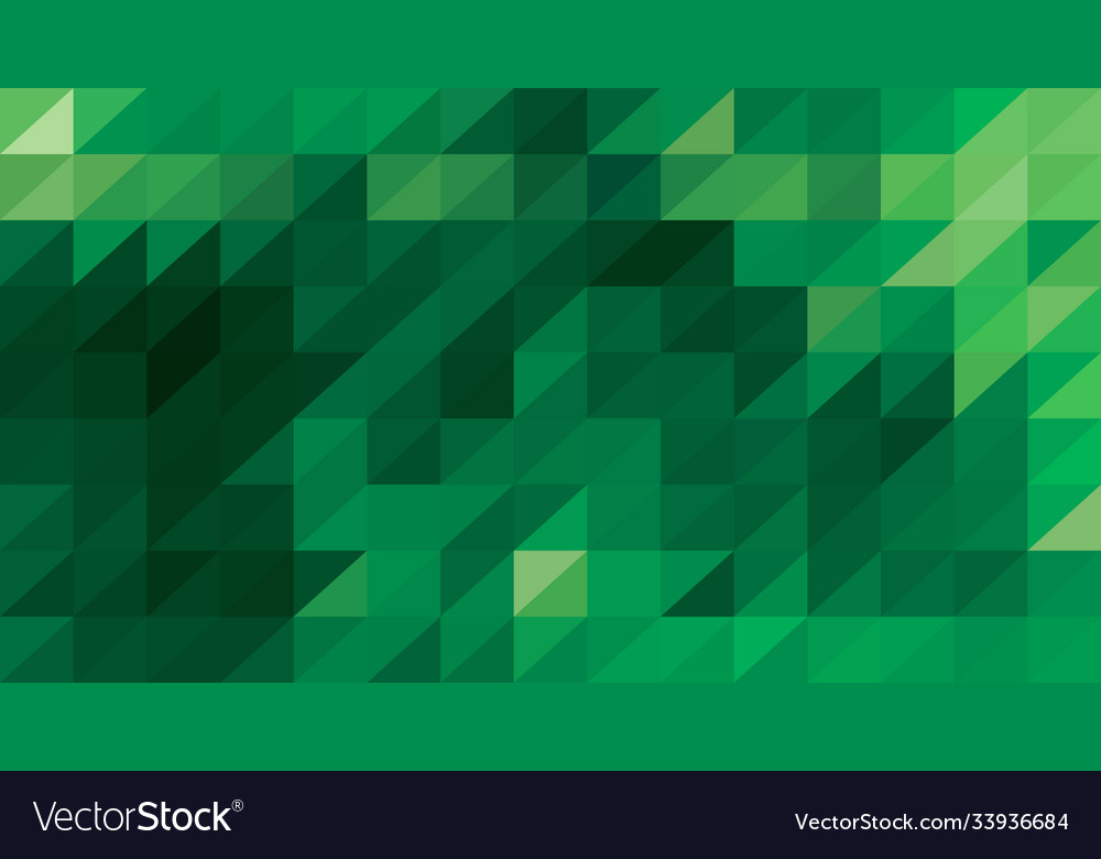 Geometric pattern triangles in green tones Vector Image