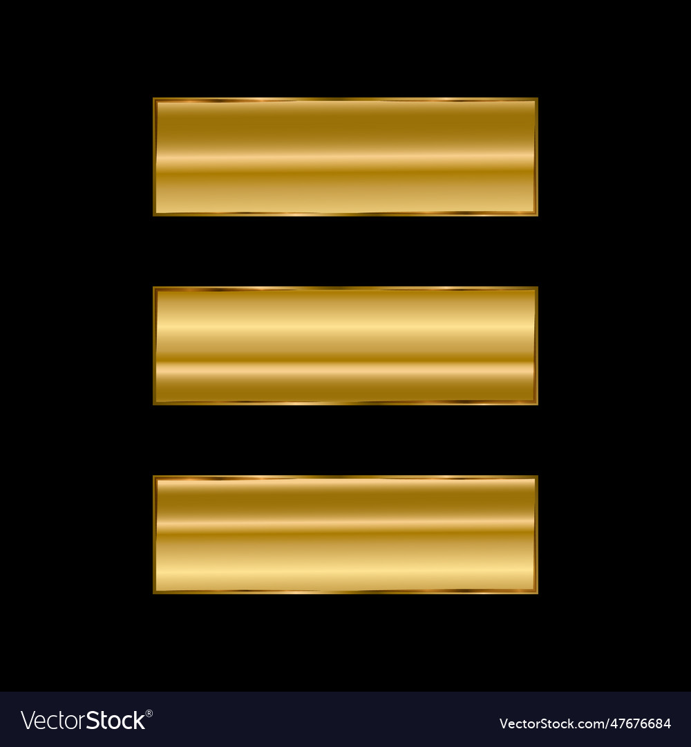 Golden metallic gradient isolated design