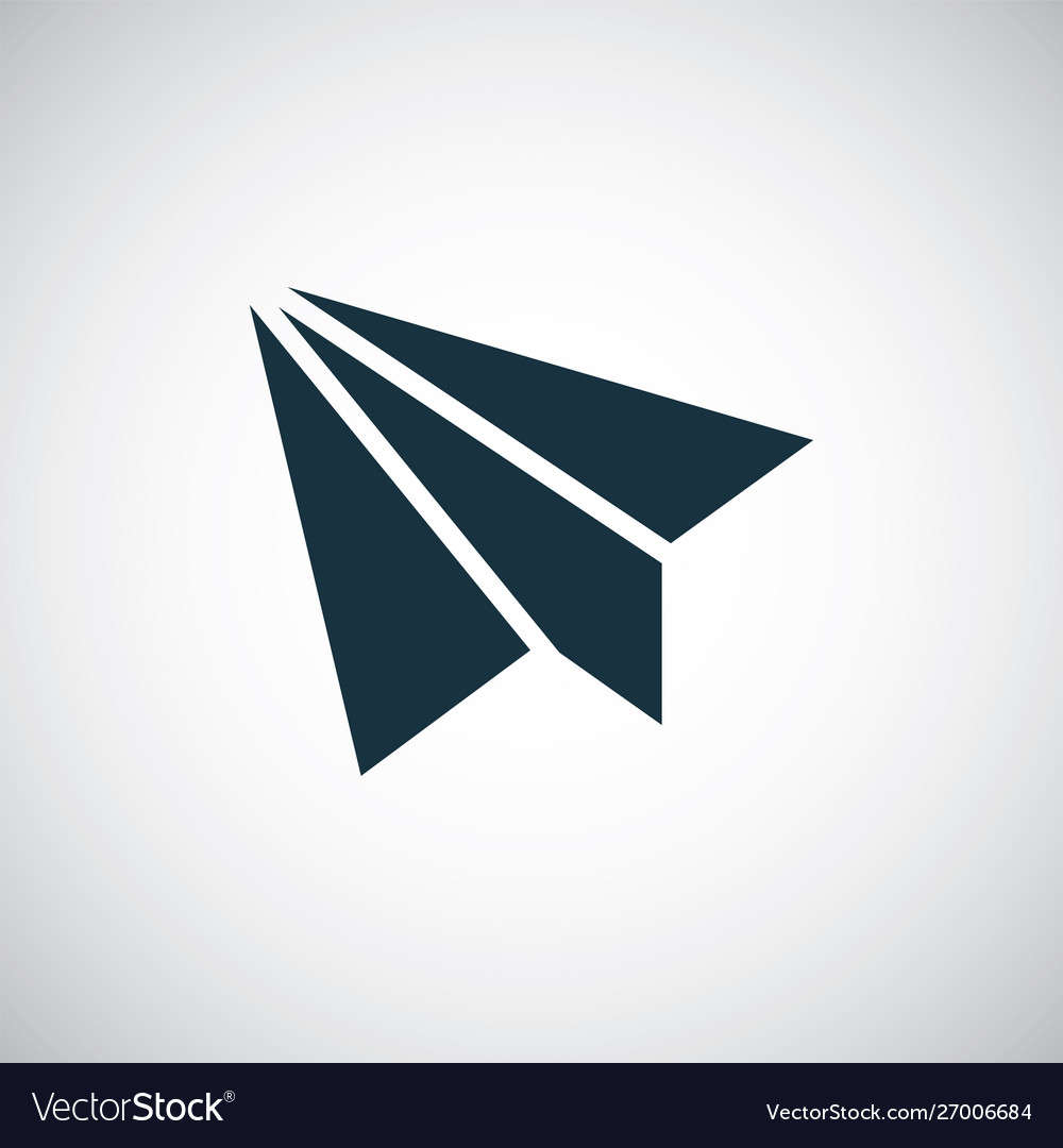 Little plane icon simple flat element design