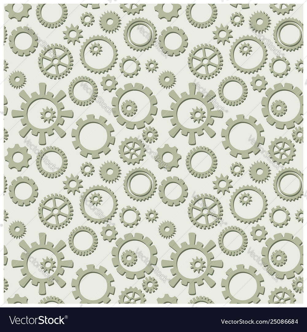 Seamless pattern with collection gears vector image Seamless pattern with collection gears