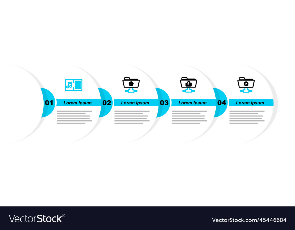 Set line ftp sync refresh folder upload settings vector image Set line ftp sync refresh folder upload settings