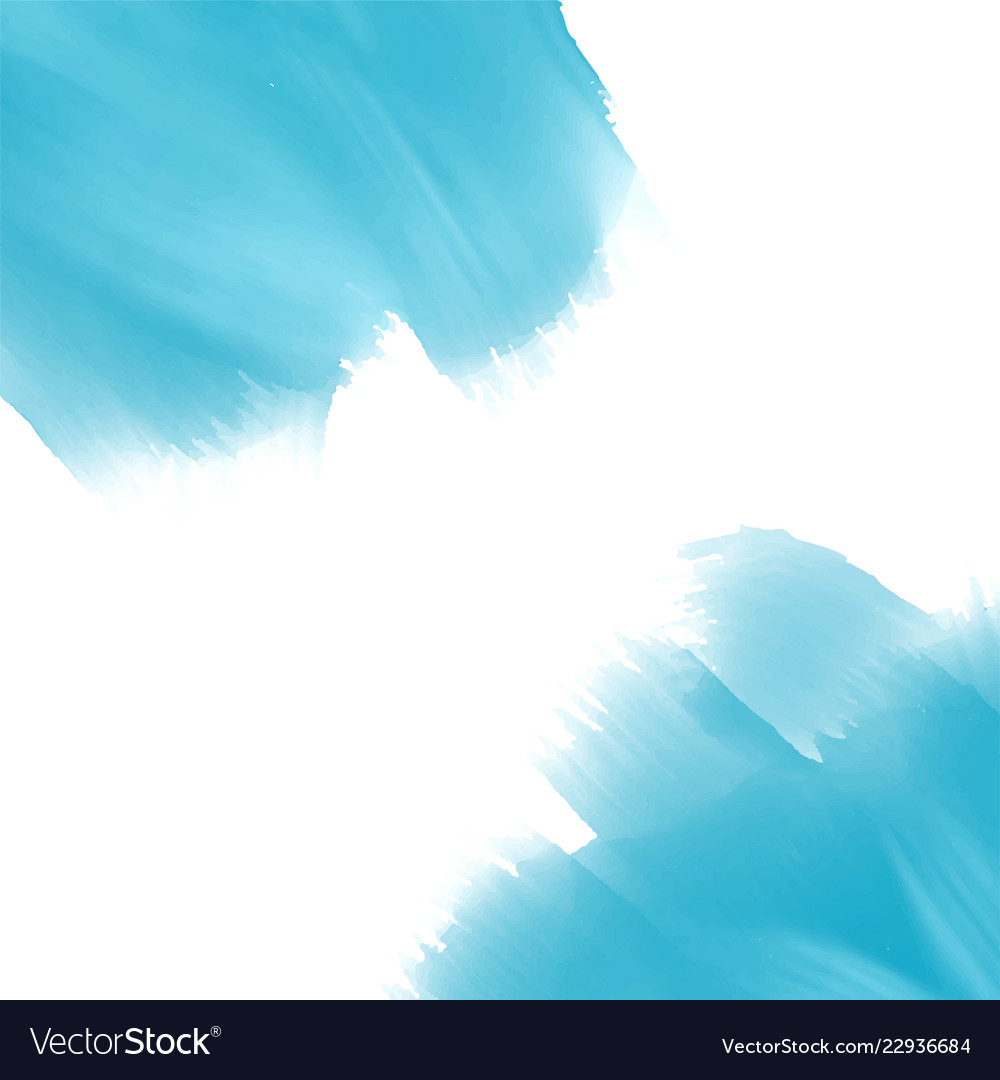 Download Sky blue watercolor paint effect background Vector Image