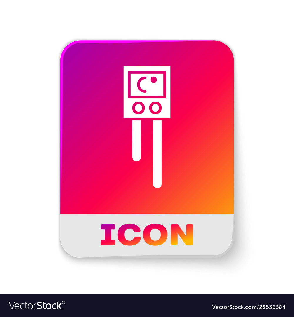 White temperature and humidity sensor icon vector image White temperature and humidity sensor icon