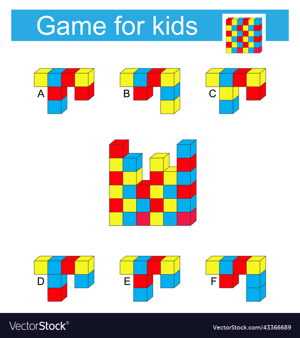 3D Cube Puzzle - Find the Missing Piece