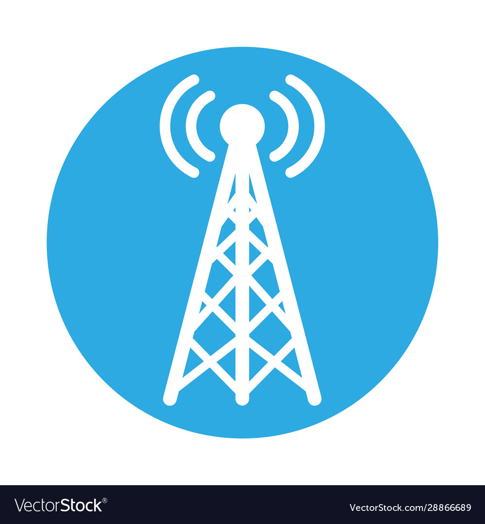 Antena with wifi connection signal vector image Antena with wifi connection signal