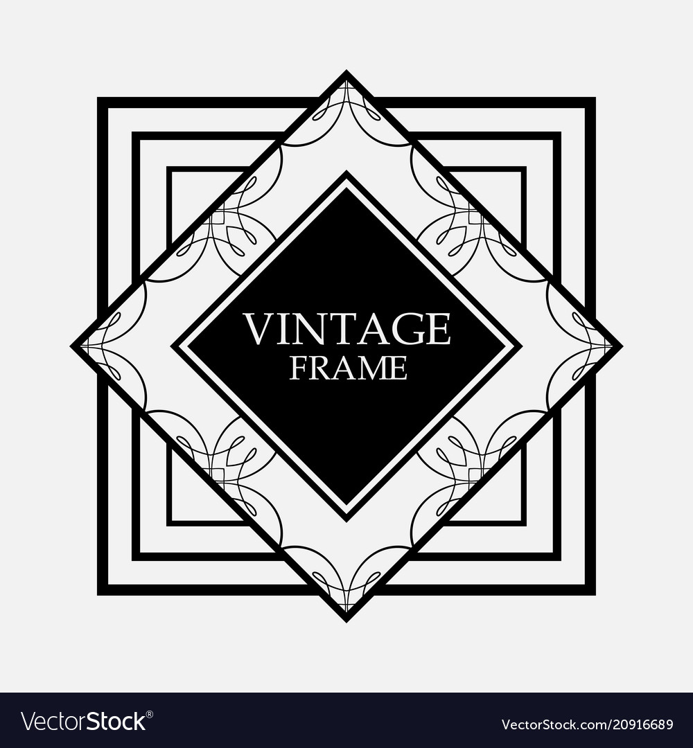 Art deco frame Royalty Free Vector Image - VectorStock