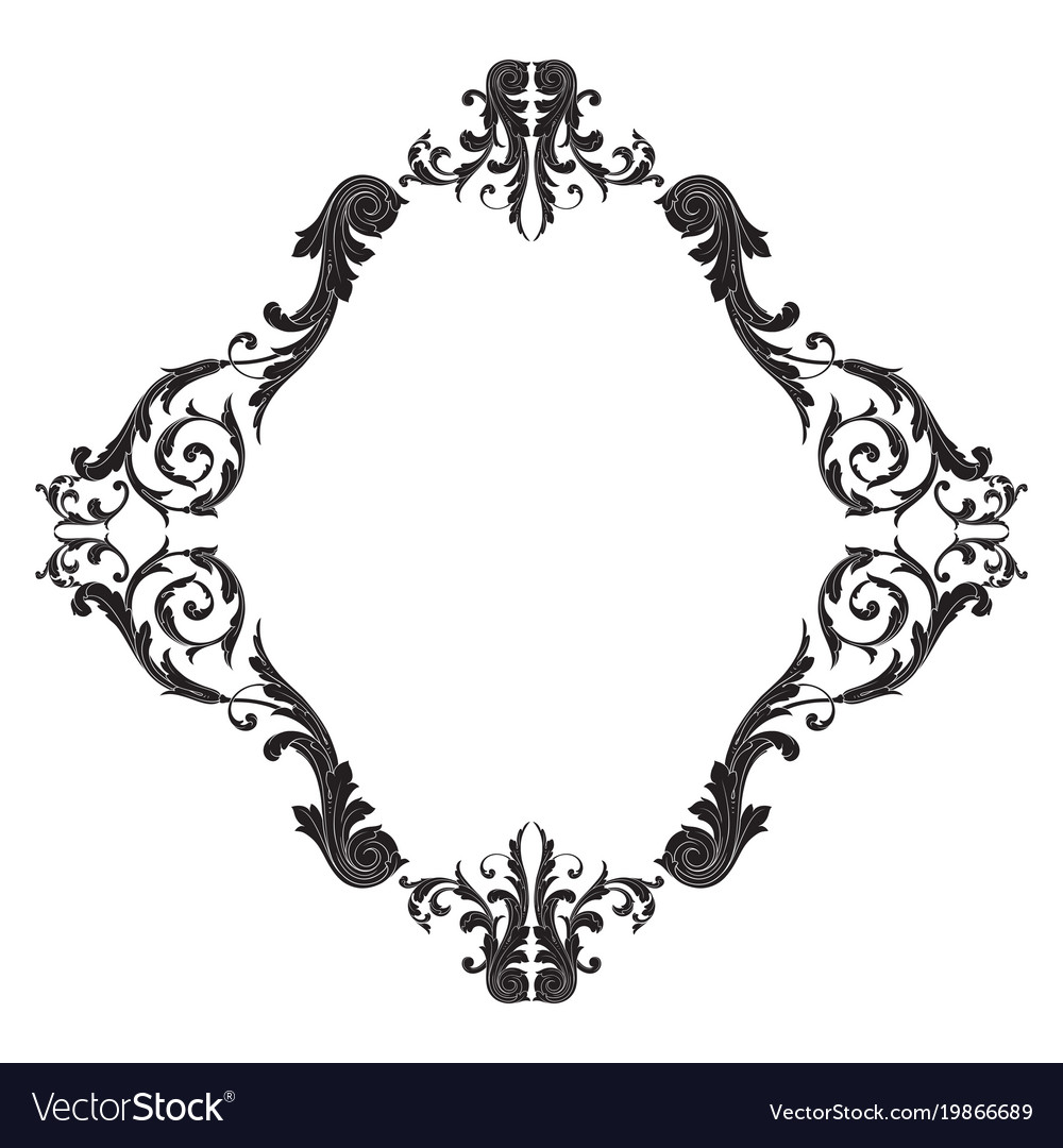 Baroque ornament decoration element