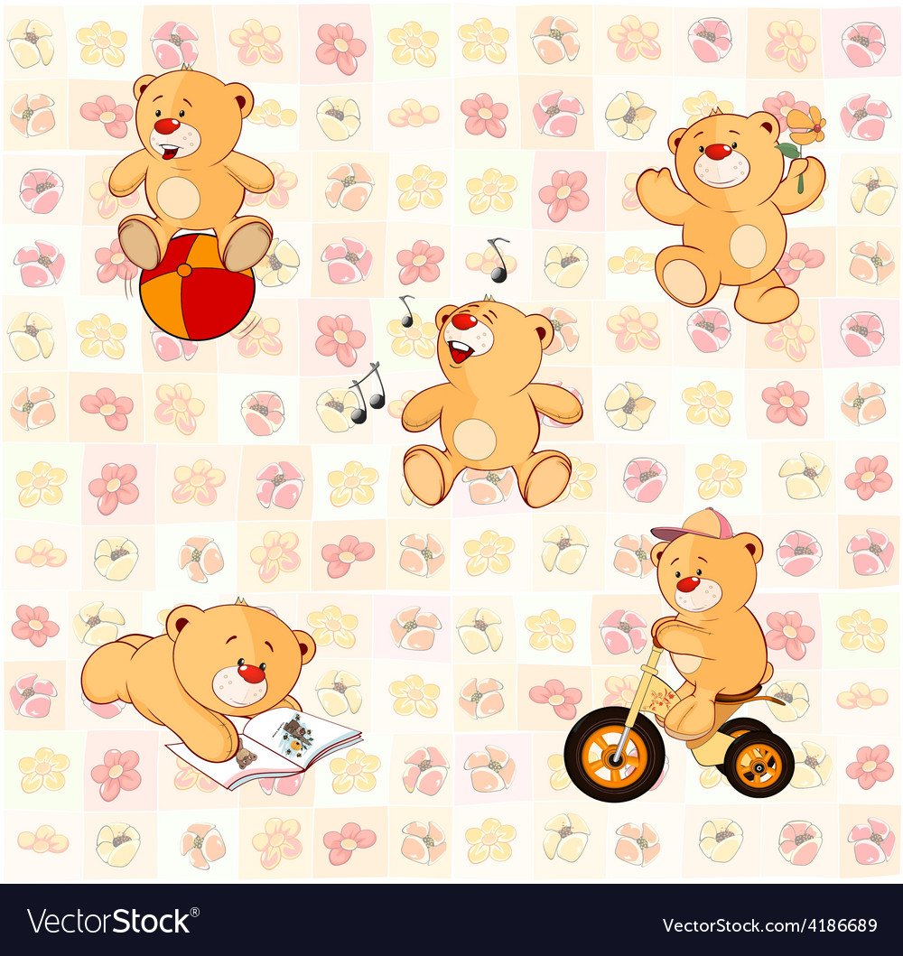 Bear set Royalty Free Vector Image - VectorStock