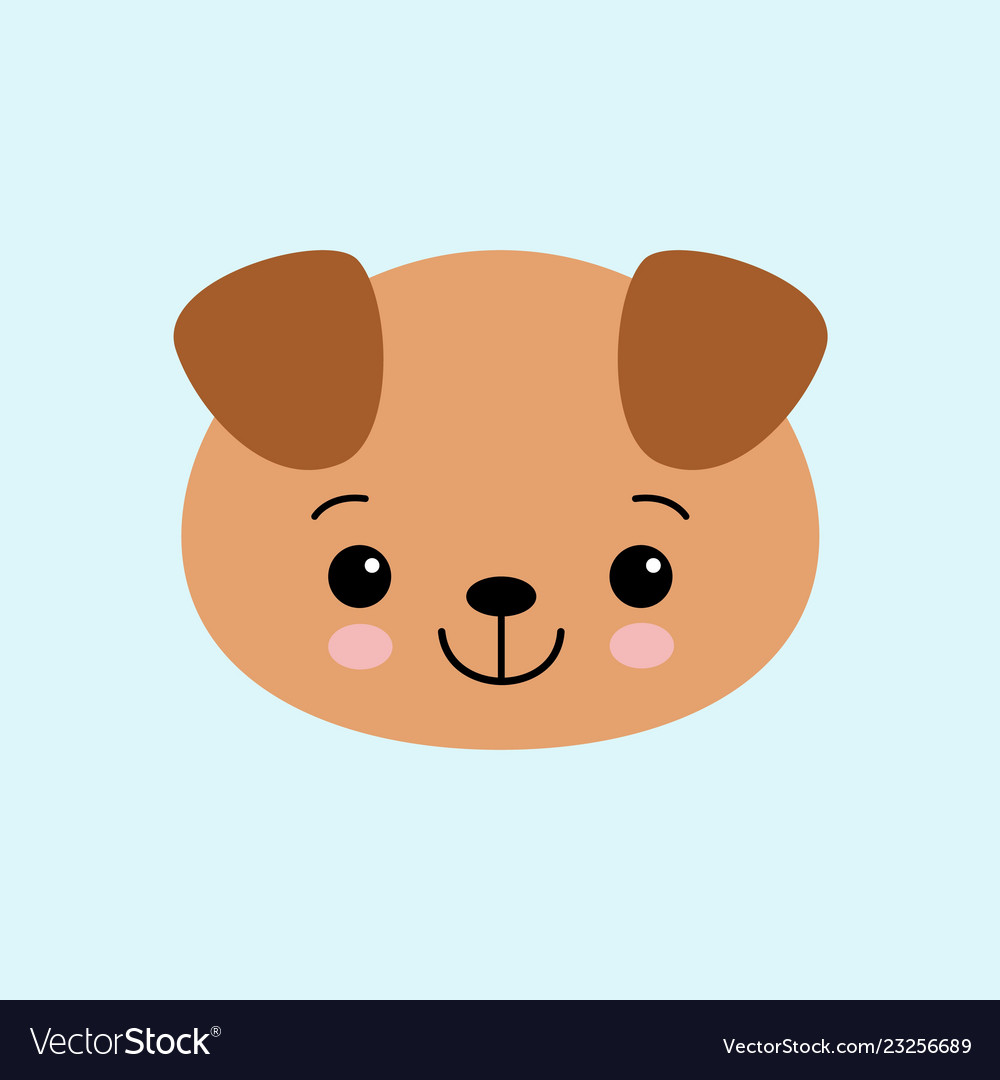 cute cartoon puppy face