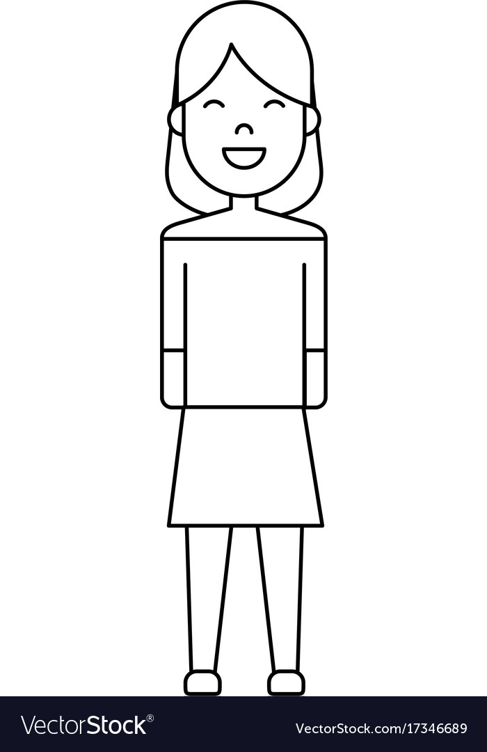 Cartoon woman icon Royalty Free Vector Image - VectorStock