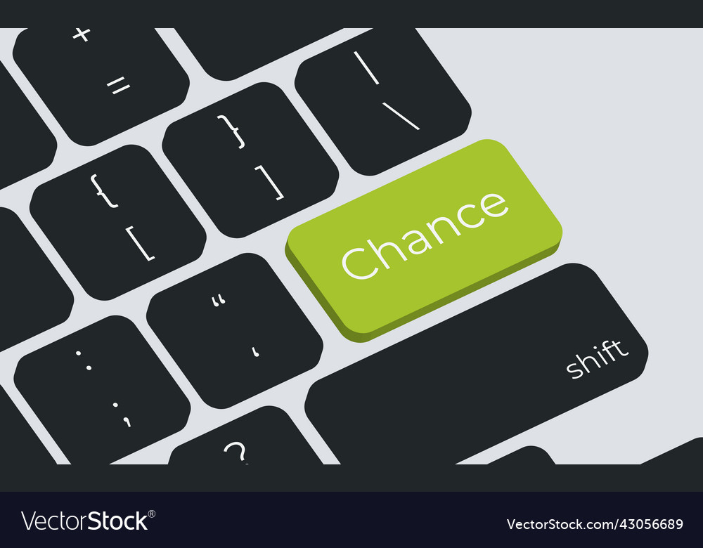 Chance-Taste auf Computer-Tastatur-Taste einfach vector image Chance-Taste auf Computer-Tastatur-Taste einfach