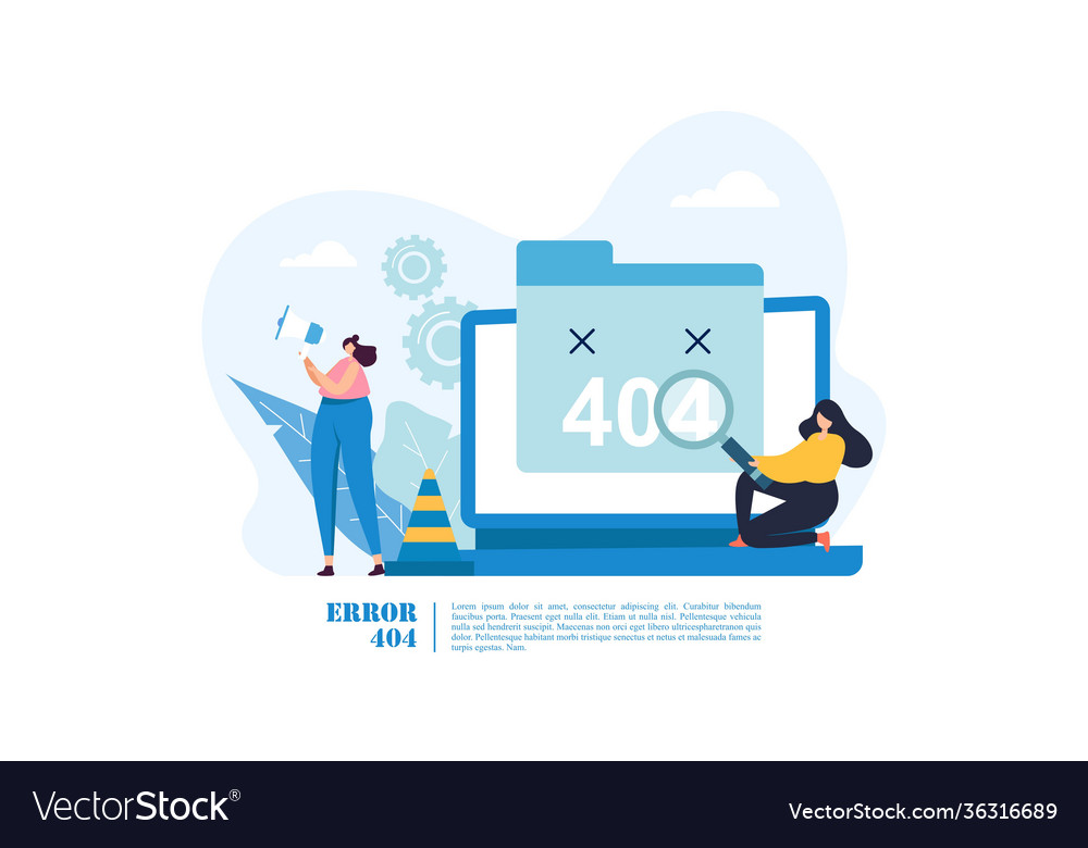 Concept 404 error page not found