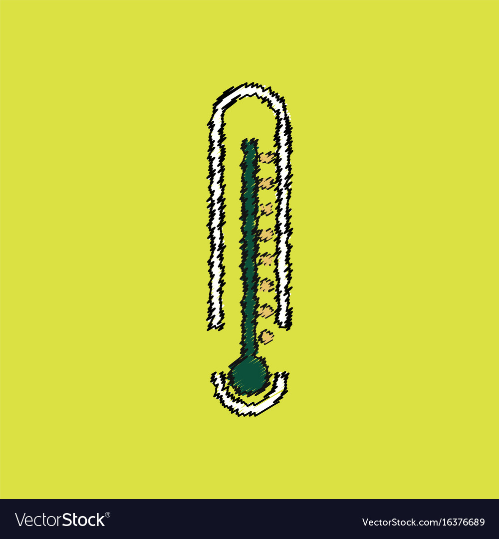 Flat shading style icon weather thermometer
