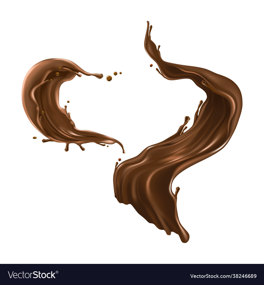 Hot chocolate splash realistic