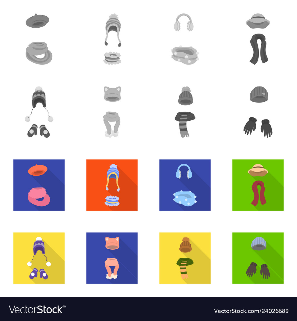 Isolated object of clothes and texture icon set Vector Image Isolated object of clothes and texture icon set