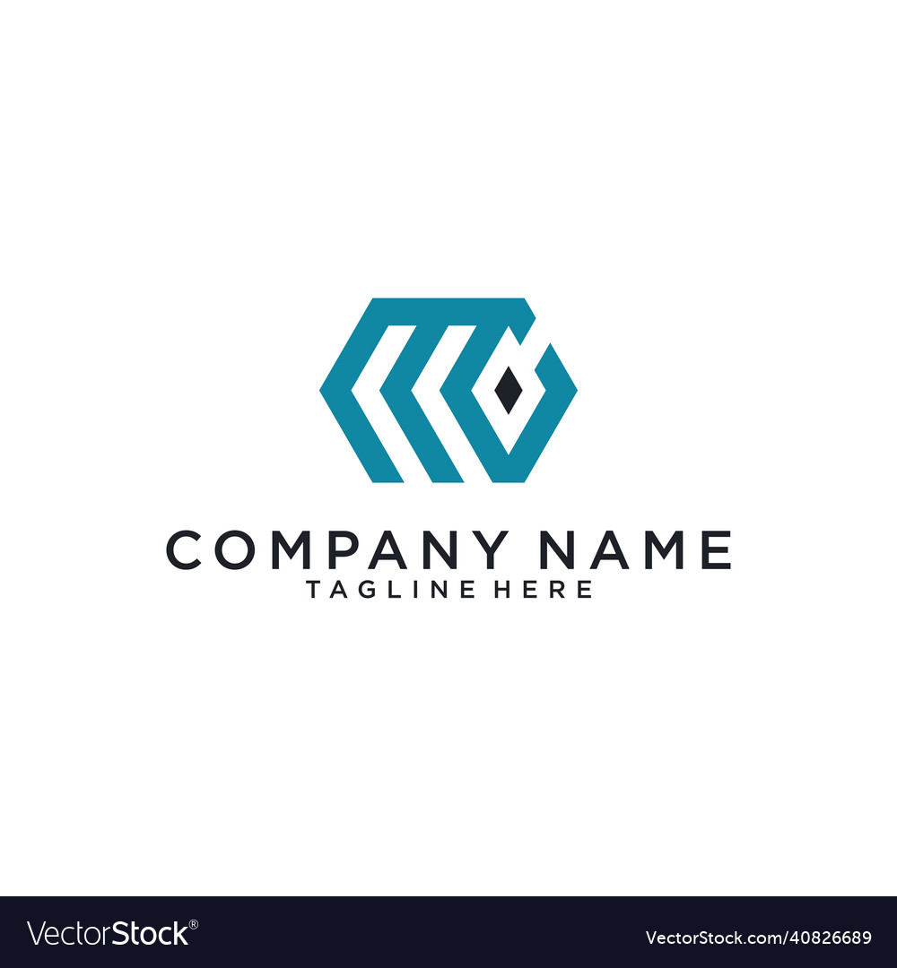 Mc or cm initial letter logo design Royalty Free Vector