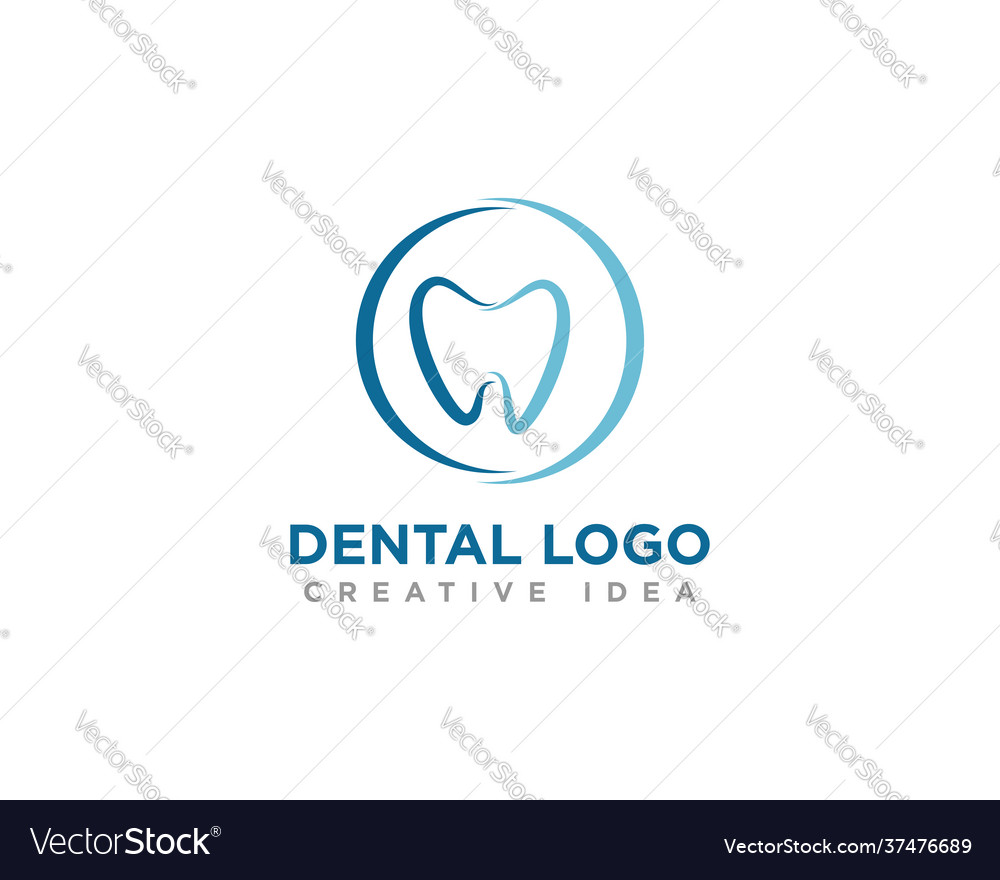 Medical dental logo design Royalty Free Vector Image