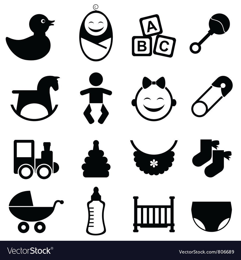 Download Newborn icon toys Royalty Free Vector Image - VectorStock