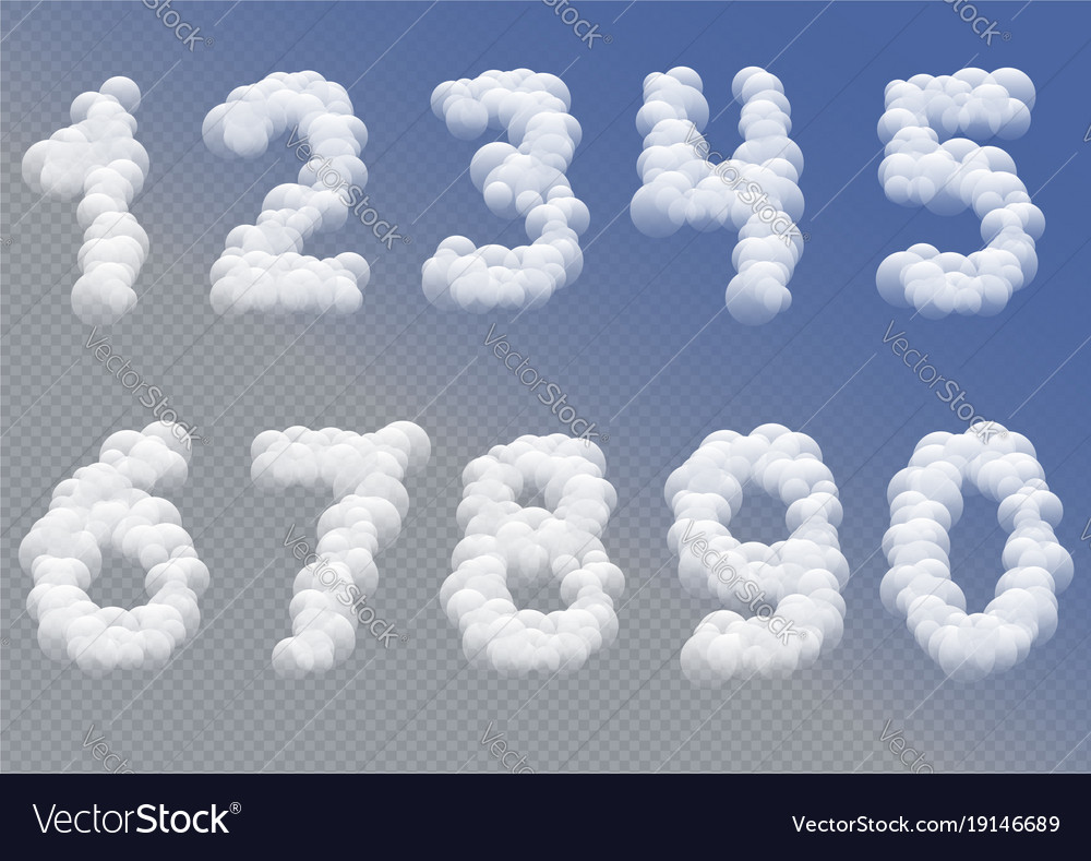 white-cloudy-numbers-royalty-free-vector-image