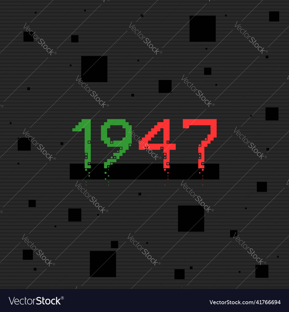 1947 year numeric typography text design
