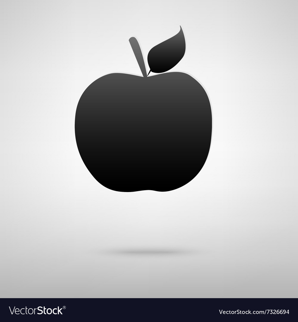 Apple black icon Royalty Free Vector Image - VectorStock