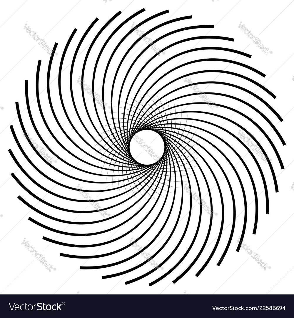 Circular element made of radial lines abstract vector image Circular element made of radial lines abstract