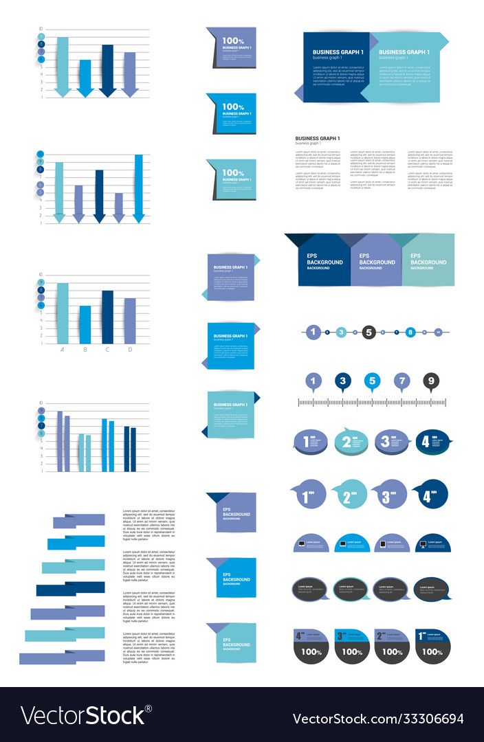 Collection infographics elements colorful set