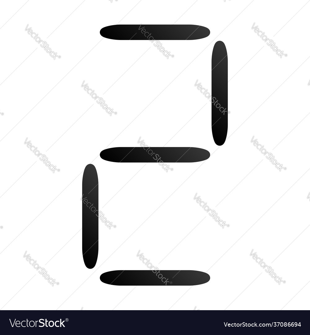 Digital display digits numbers numberals vector image Digital display digits numbers numberals