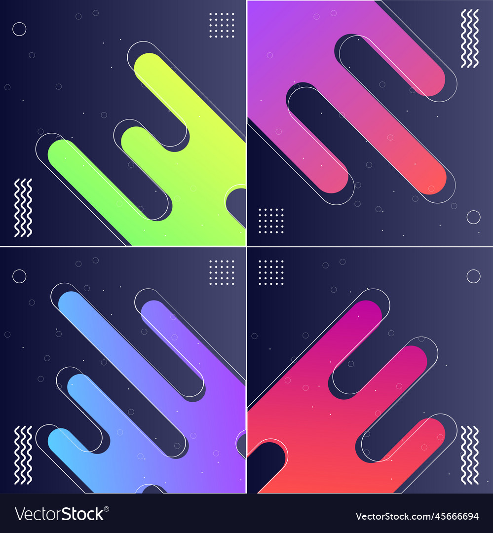 Dynamic shapes compositions with shining stripes