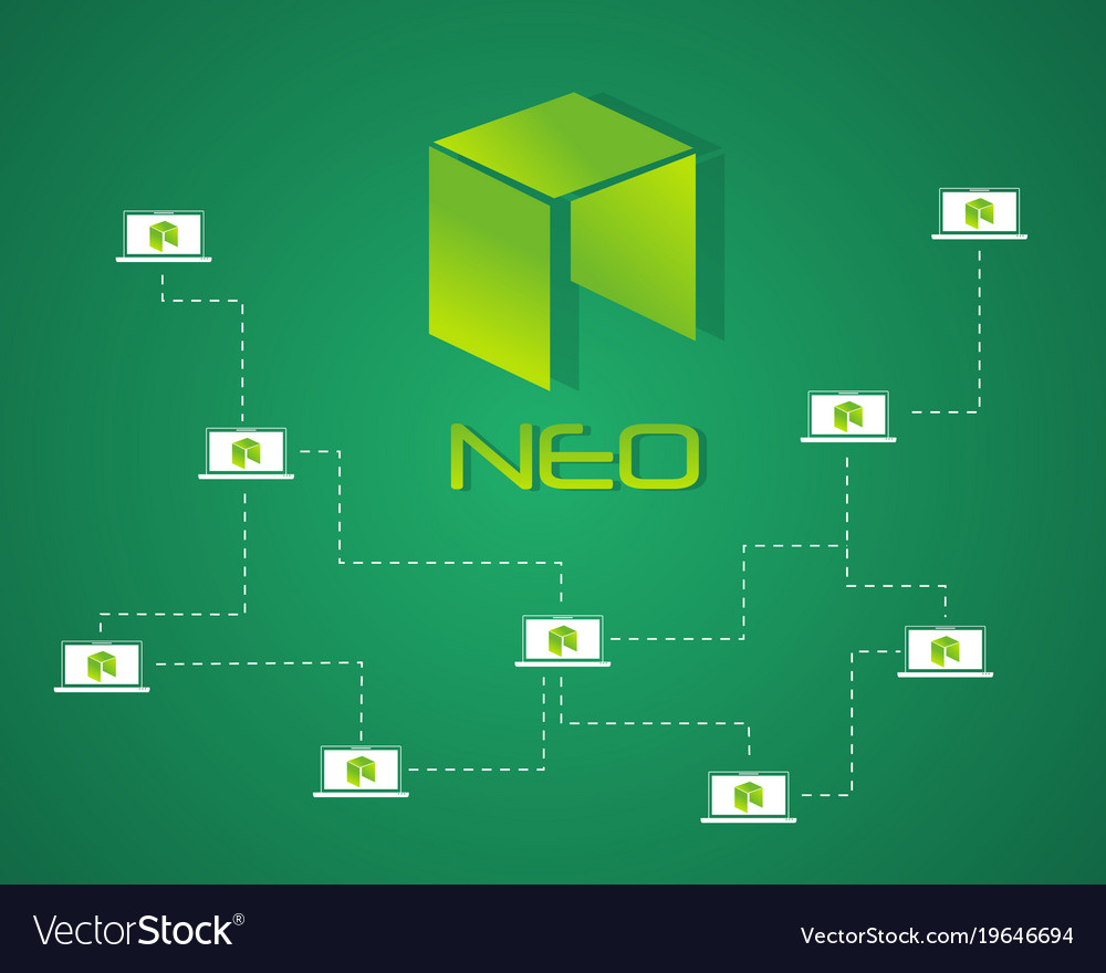 Neo blockchain bitcoin background style