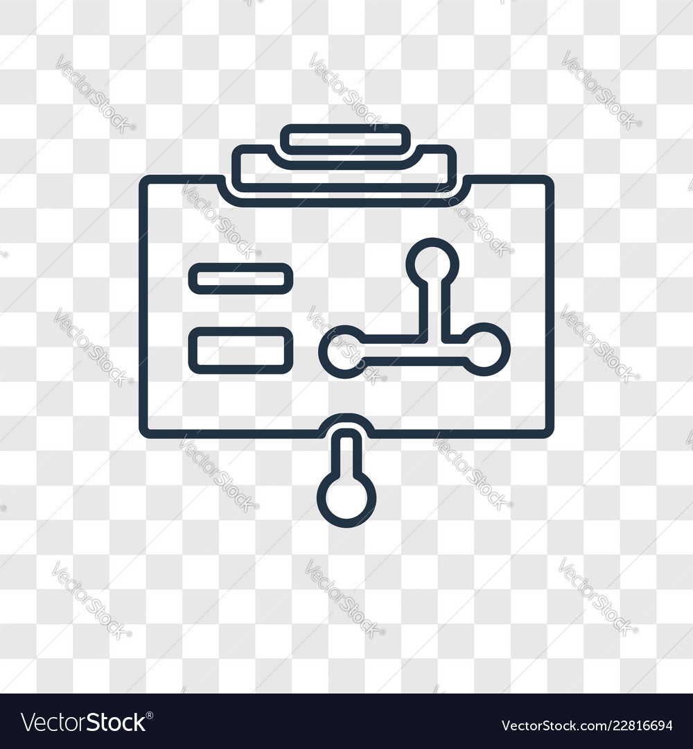 Presentation concept linear icon isolated vector image Presentation concept linear icon isolated