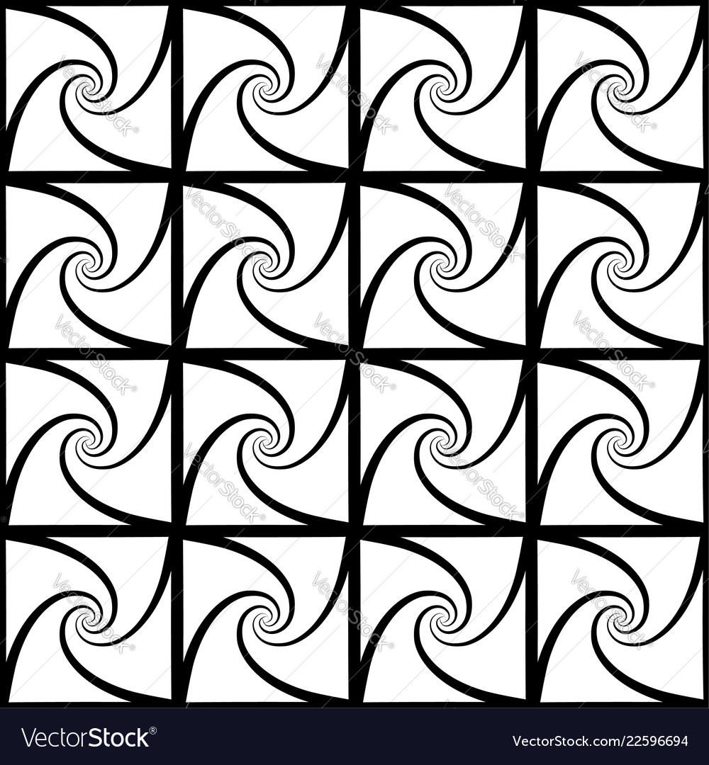 Repeatable pattern with spiral shapes art vector image Repeatable pattern with spiral shapes art