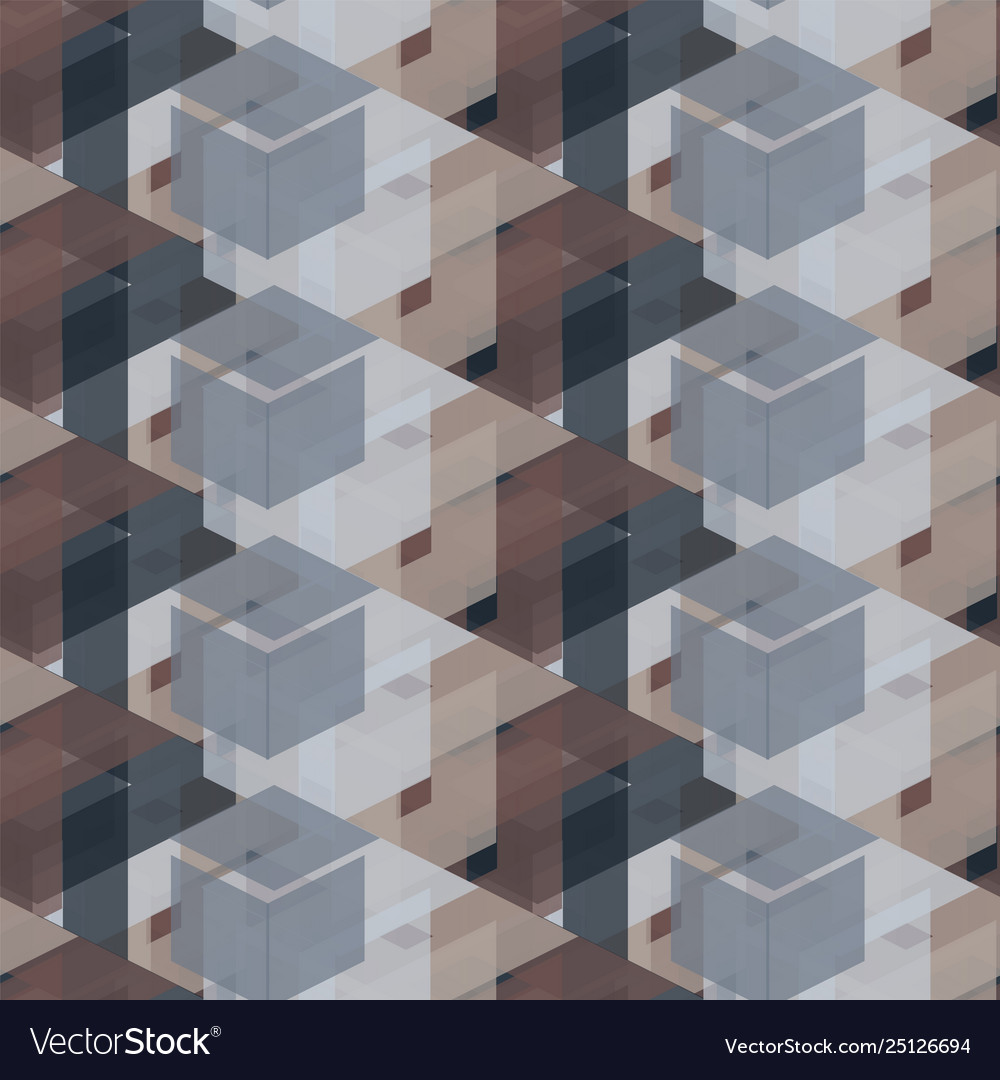 Seamless cube like geometric pattern from shape vector image Seamless cube like geometric pattern from shape