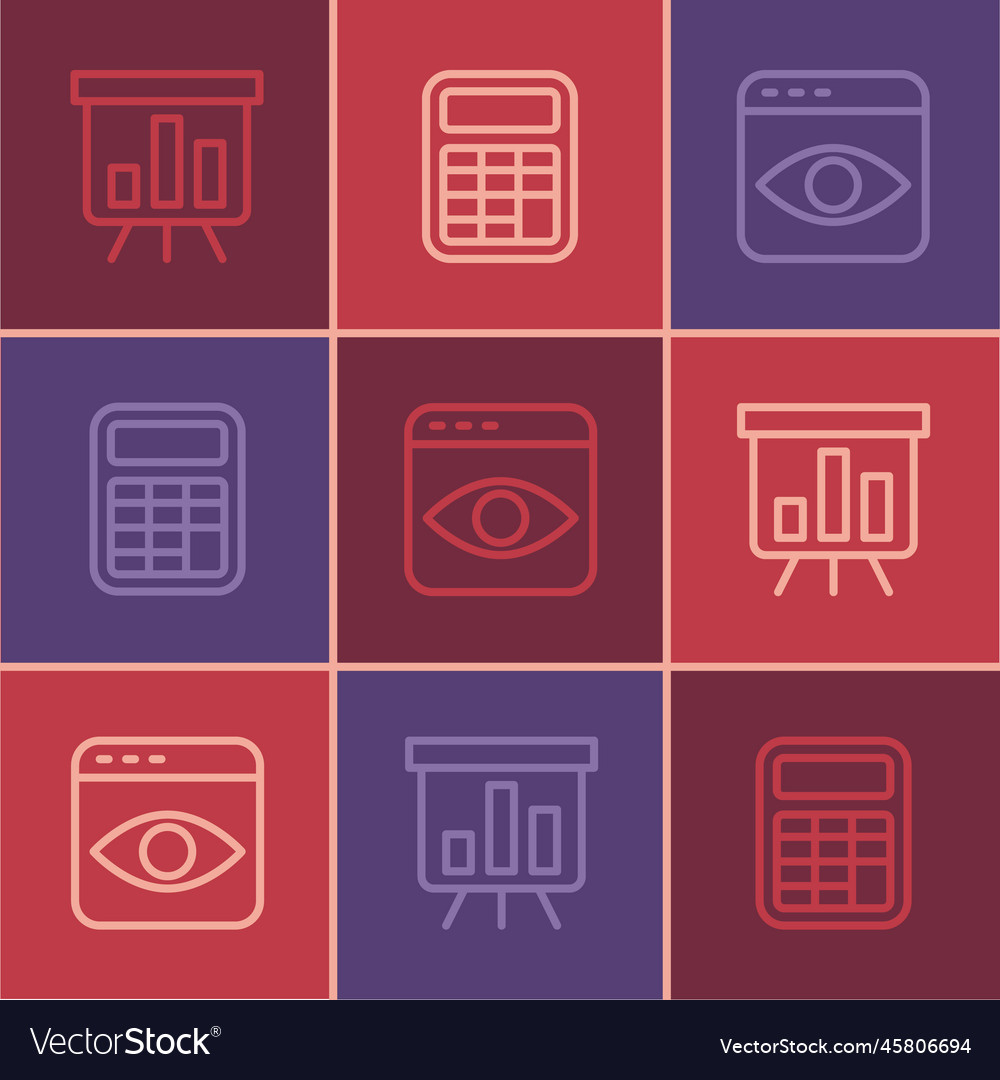 Set line board with graph chart personal Vector Image Set line board with graph chart personal