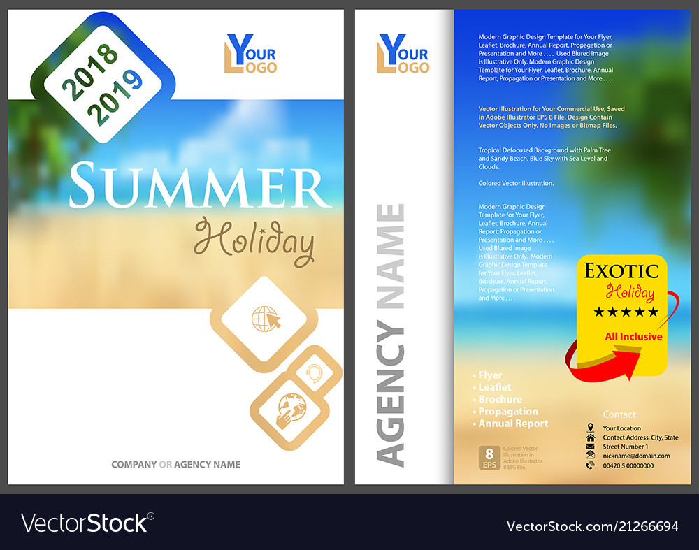 Sommer Urlaub Flyer Vorlage