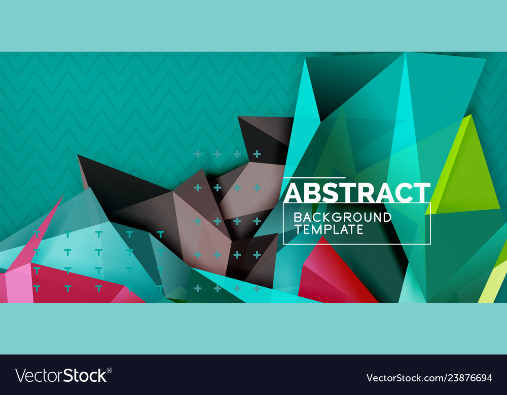 Triangular low poly background design vector image Triangular low poly background design