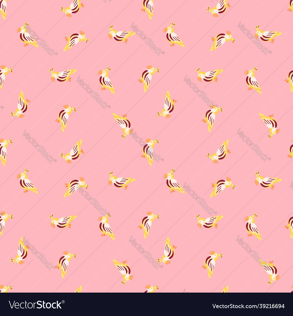 Zoo seamless pattern with random little yellow Vector Image Zoo seamless pattern with random little yellow