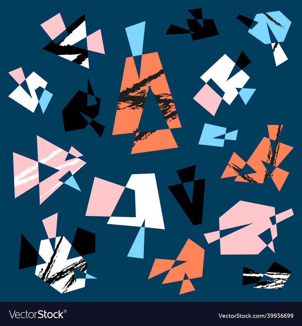 Abstract geometrical form set vector image Abstract geometrical form set