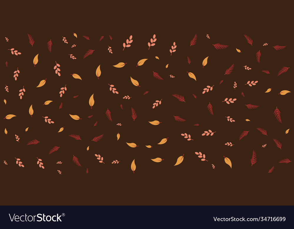 Autumn leaves seamless pattern background hello Vector Image Autumn leaves seamless pattern background hello