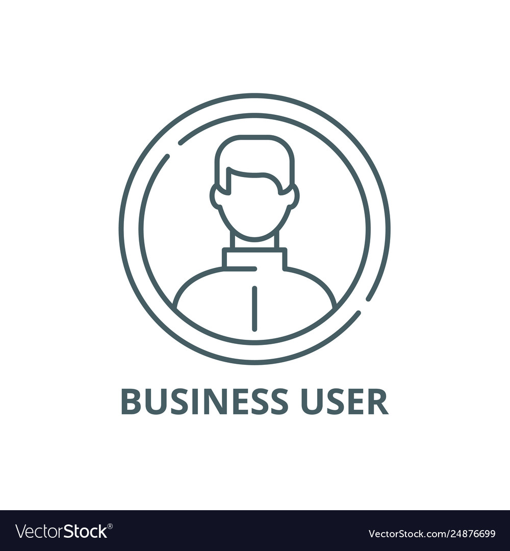 Business user line icon Vector Image Business user line icon