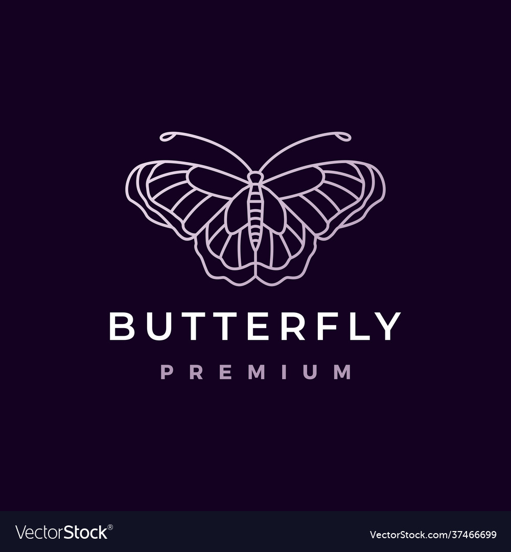 Butterfly logo icon Royalty Free Vector Image - VectorStock