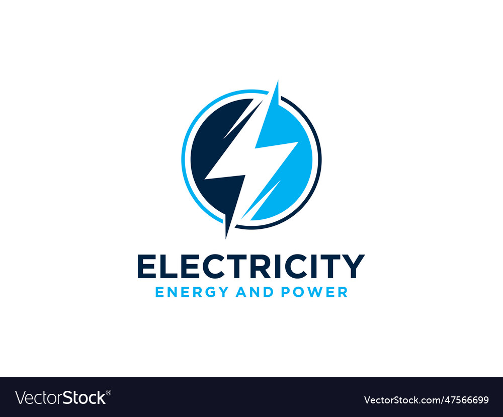 Flash thunderbolt energy power logo design Vector Image