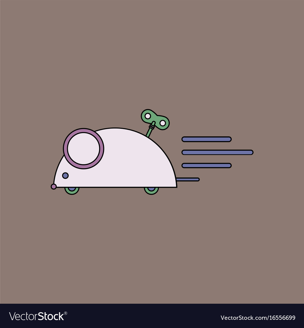 Flat icon design collection clockwork mouse toy