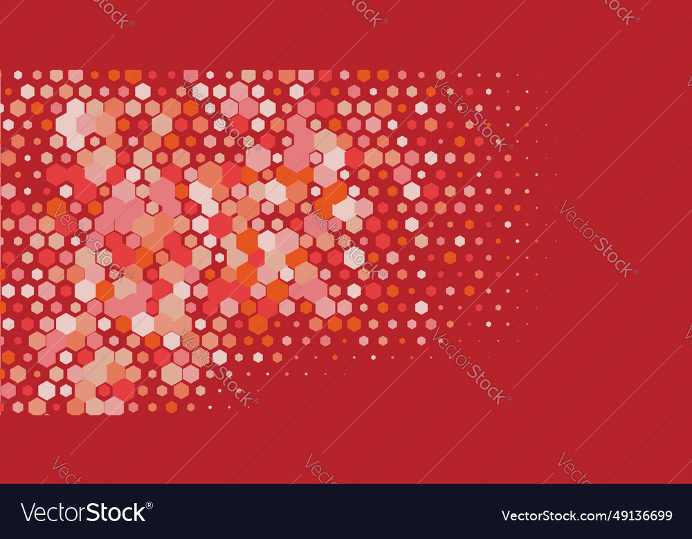 Geometric multi size hexagon with color