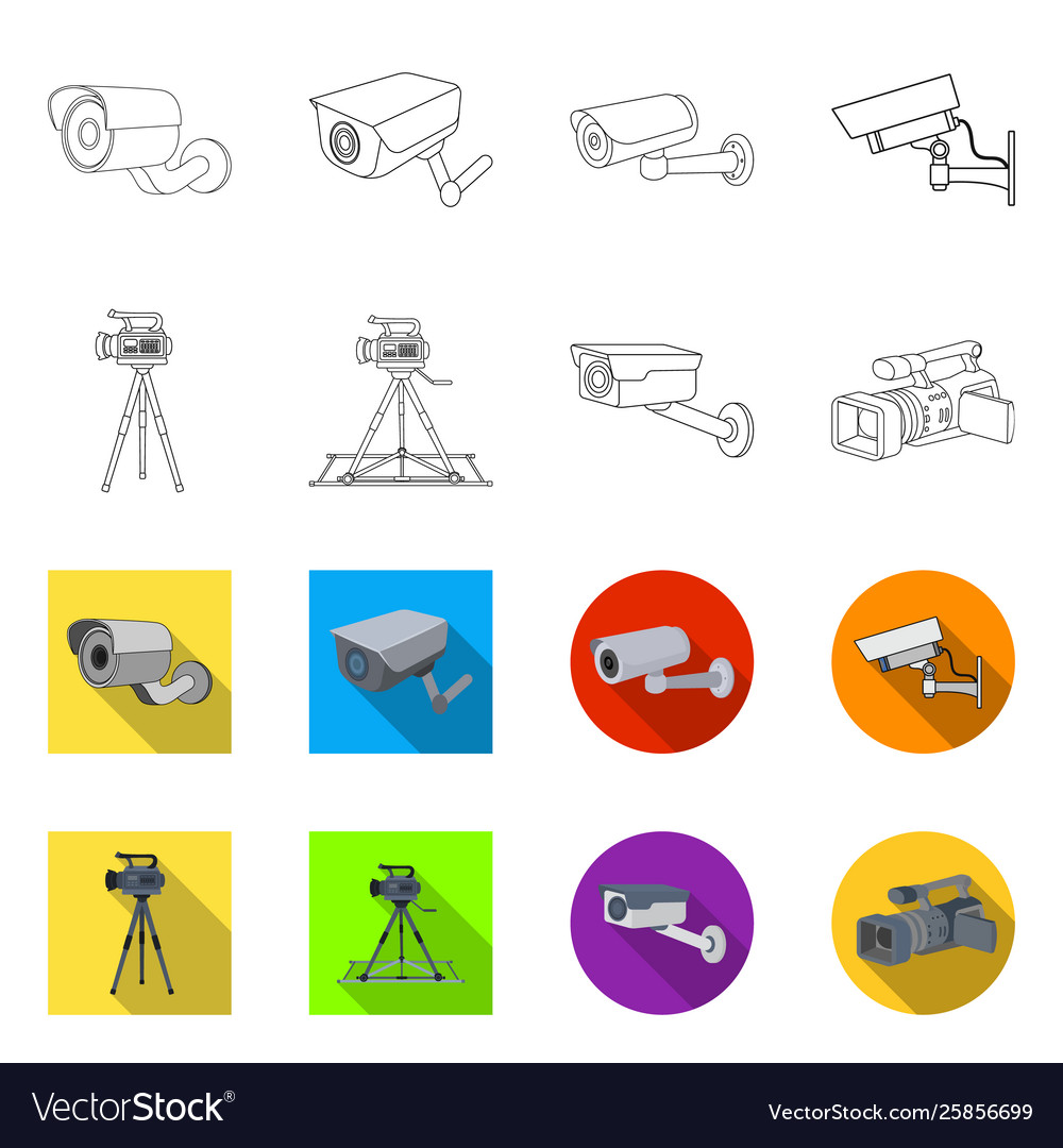 Isolated object camcorder and camera logo