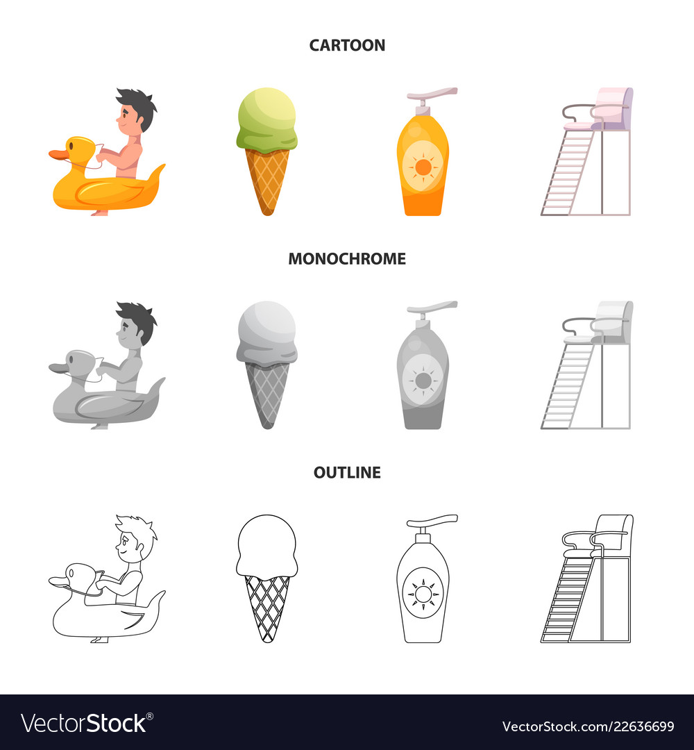 Isolated object of pool and swimming symbol vector image Isolated object of pool and swimming symbol