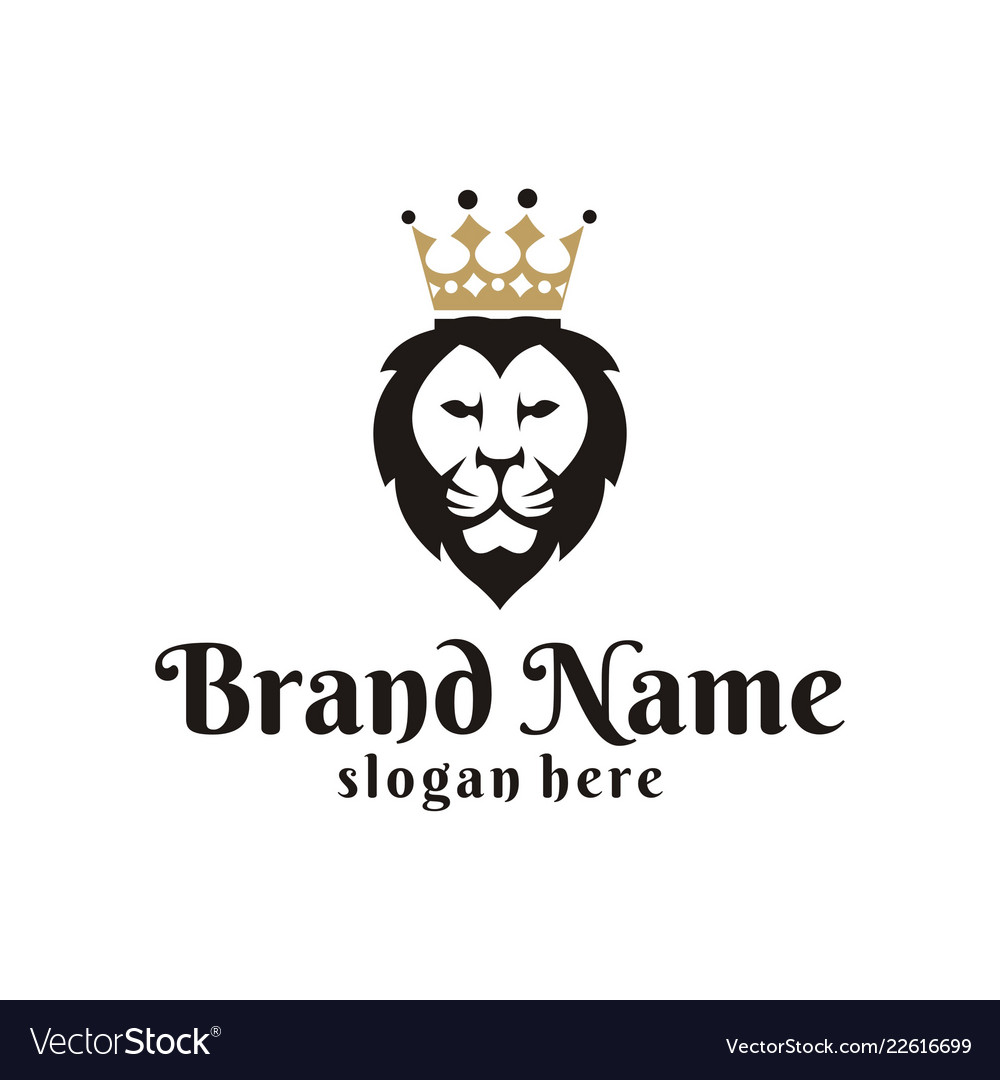 Lion logo design inspiration Royalty Free Vector Image